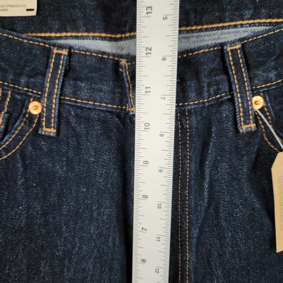 Levis 550 Jeans Mens 36x30 Blue Dark Wash Relaxed Fit Tapered Cotton Denim NEW - Picture 8 of 11